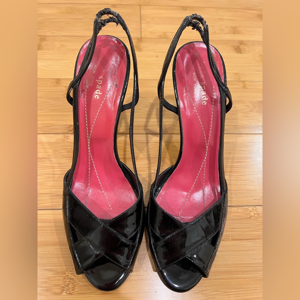 Kate Spade Black Patent Leather Heels